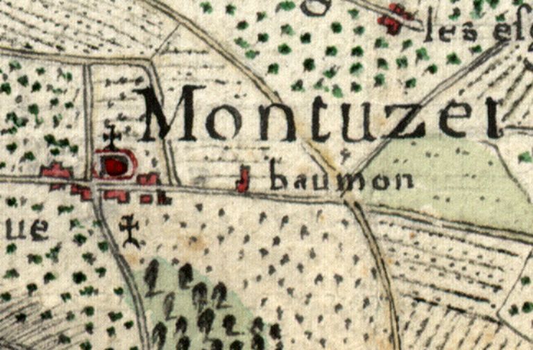 Extrait de la carte des environs de Blaye et des deux cotes de la Gironde, 1716.