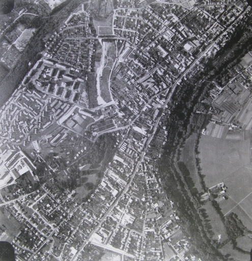 Vue aérienne des quartiers de Chilvert, de Bellejouanne et des Prés Mignons vers 1970.