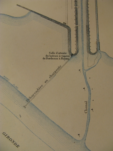 Extrait du plan de Port-Maubert en 1895 : le débarcadère.