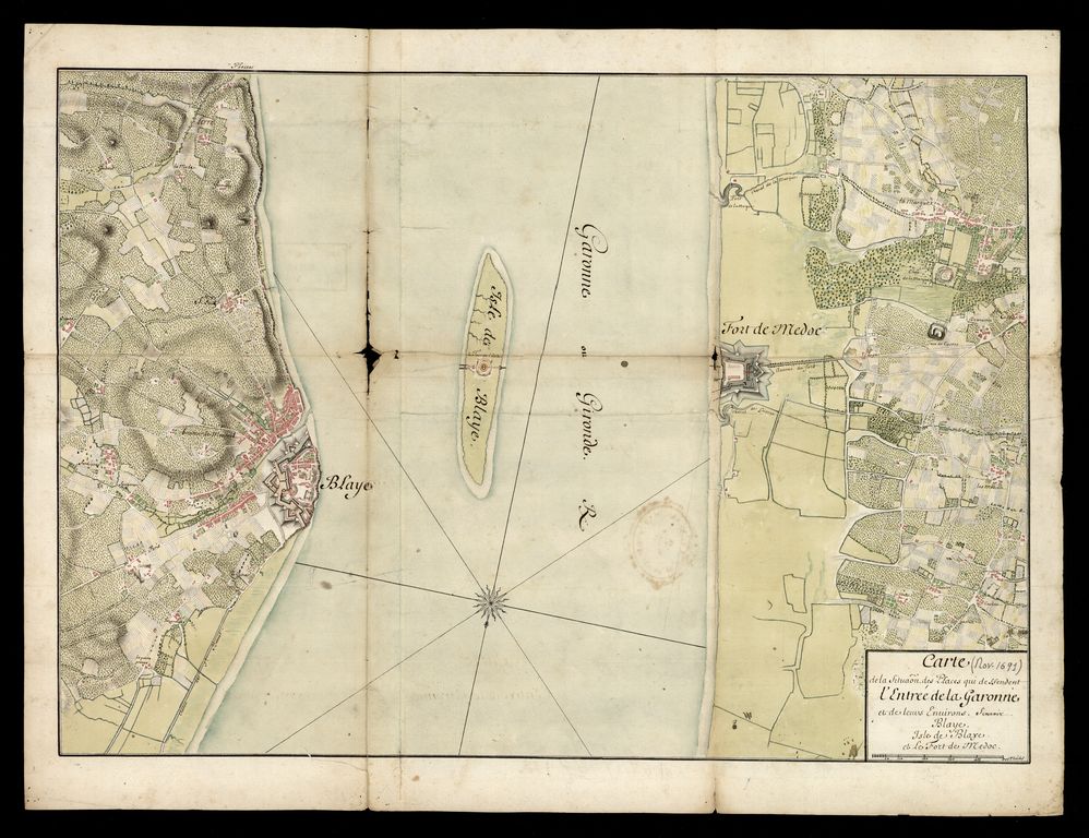 Blaye, île de Blaye et Fort Médoc, 1691.