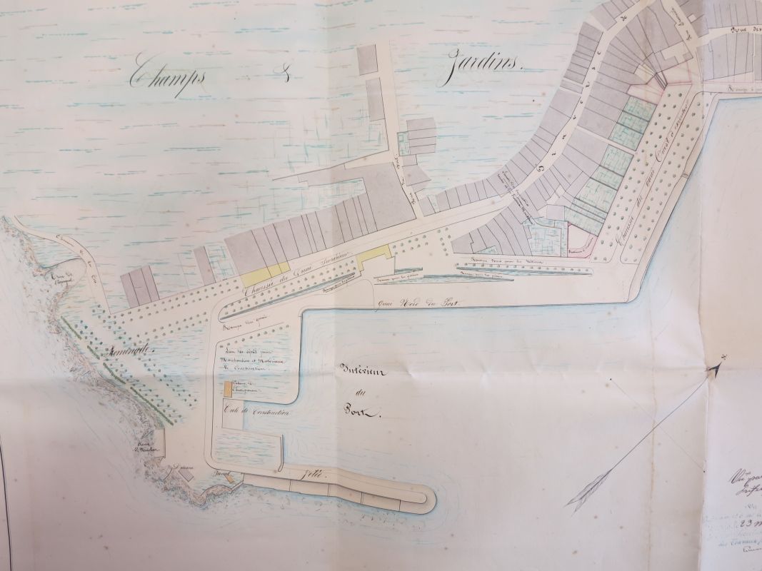 Plan du port en 1847 par l'ingénieur Botton.