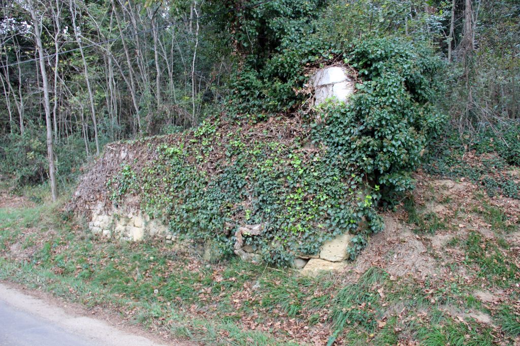 Vestiges de mur de clôture sur la route des palus de Croûte (parcelle AL 120).