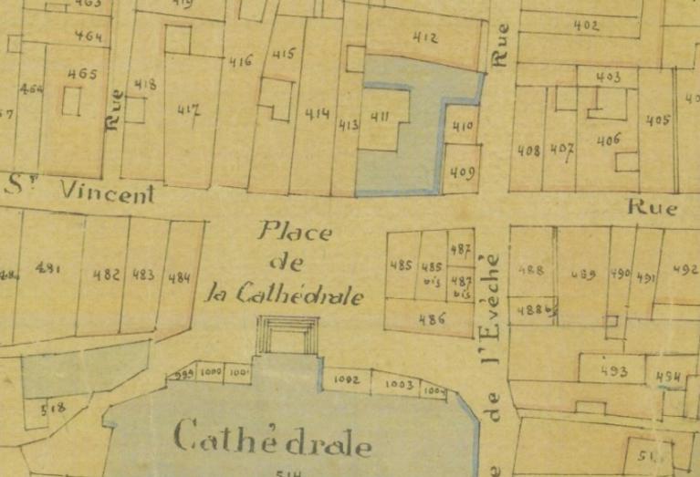 Plan cadastral napoléonien. Section A2 (détail). 1825.