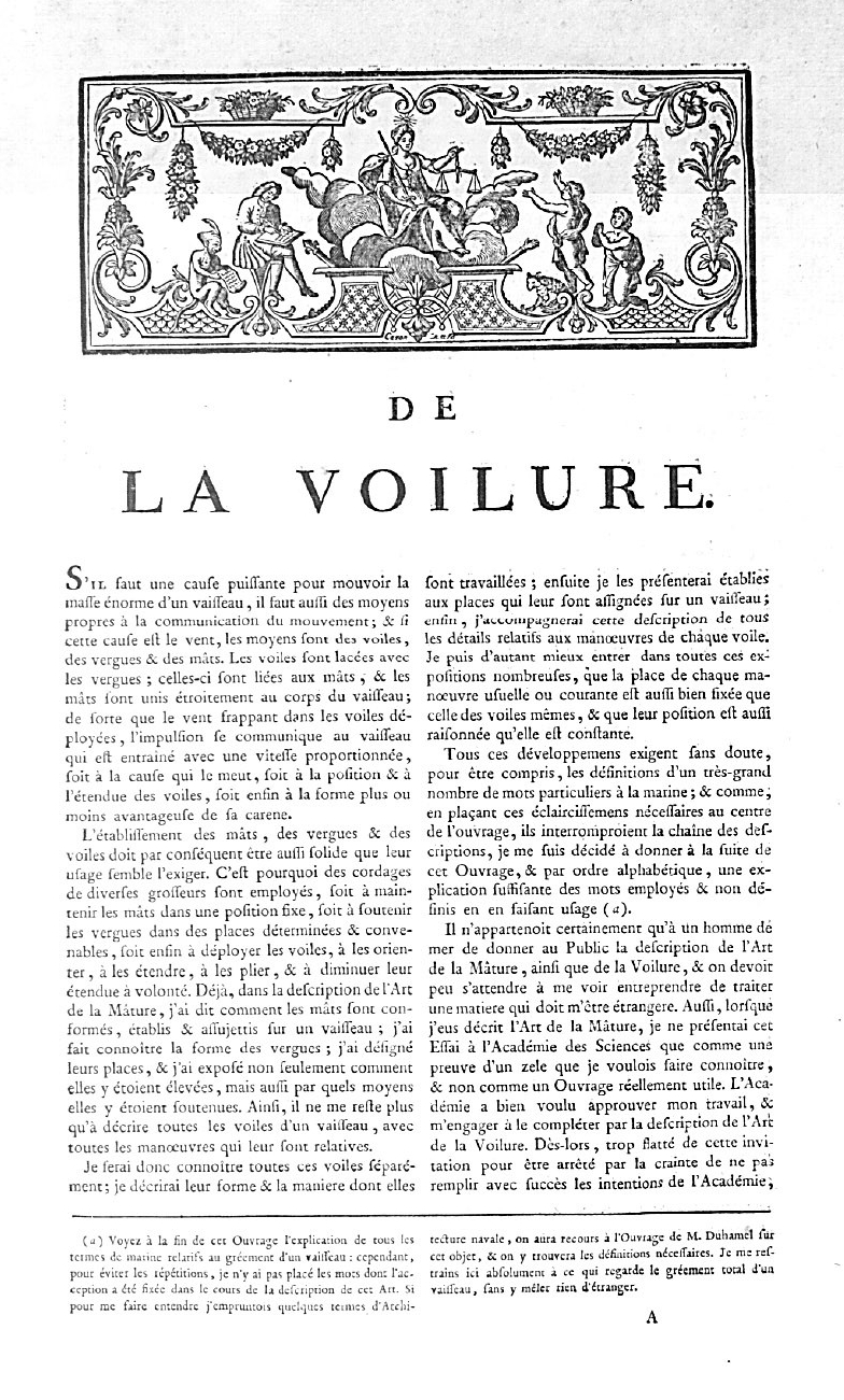 L'Art de la voilure, par Charles Romme,1781. (Gallica)