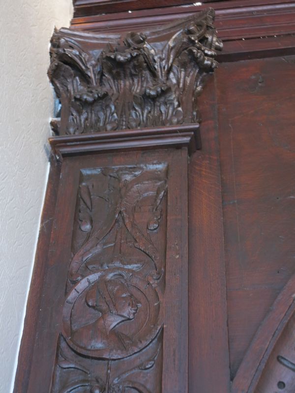 Détail des boiseries du vestibule.