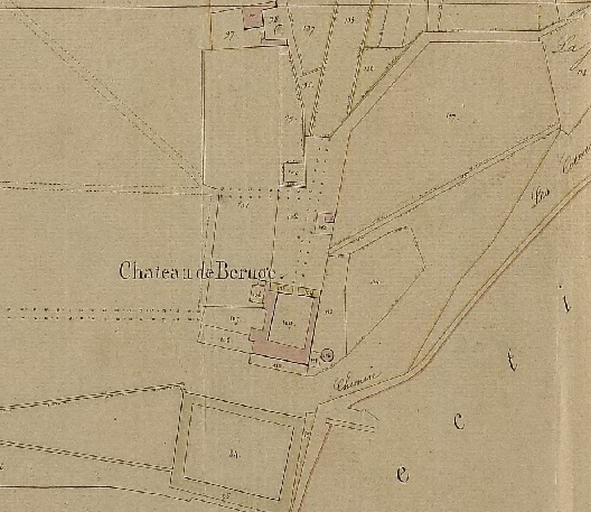 Extrait du plan cadastral de 1830.