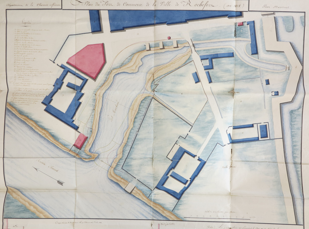 Plan du port de commerce, en 1818.