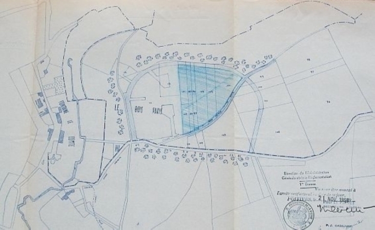 Plan du lotissement, daté du 21 novembre 1966.