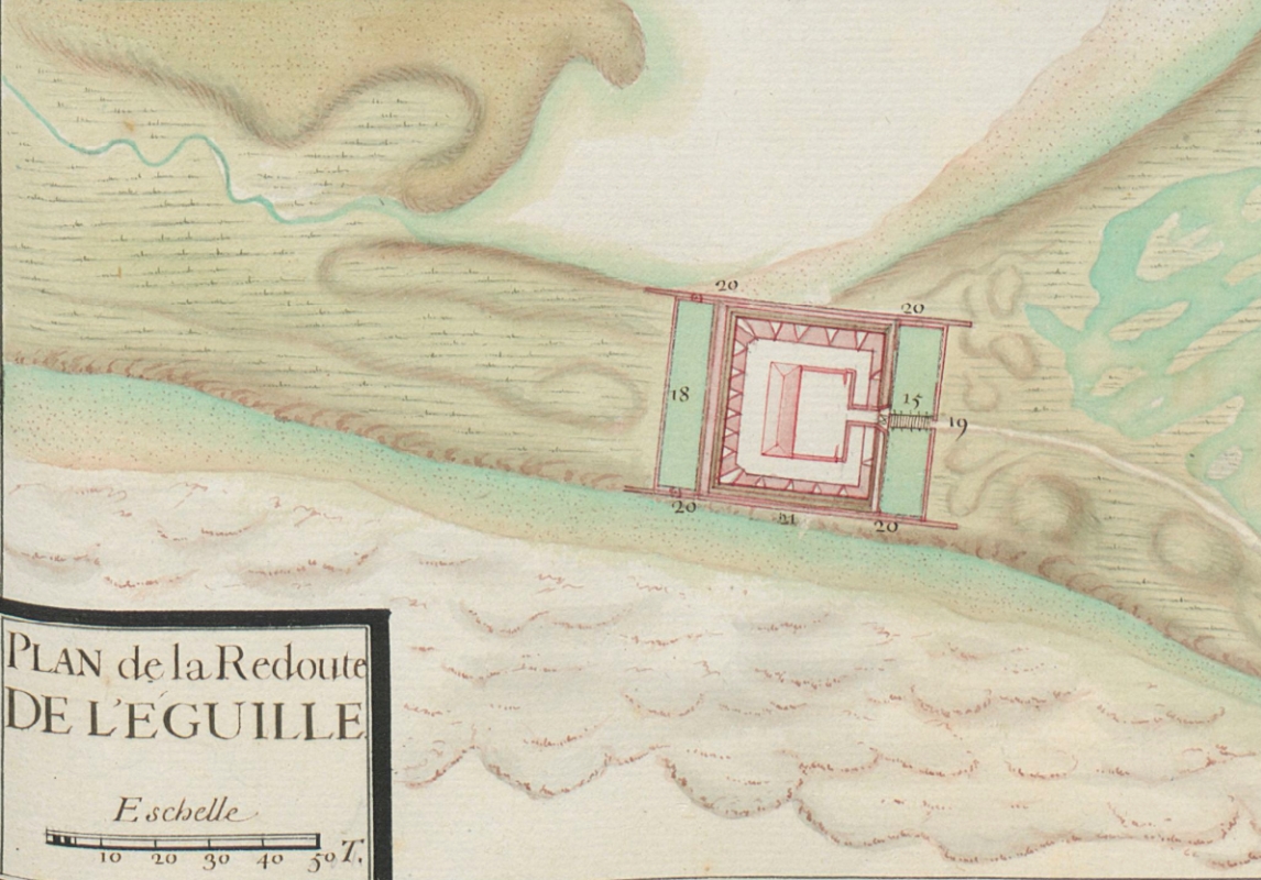 Le plan de la redoute en 1693.
