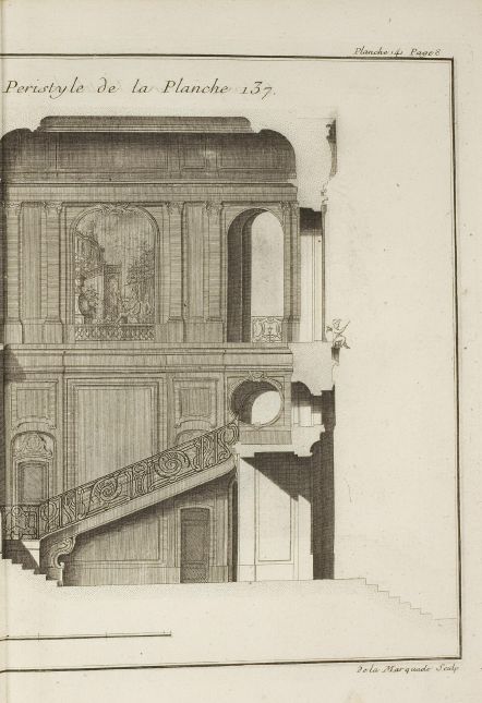 Extrait de la planche 141 page 8 de L'Art de bâtir des maisons de campagne de Charles-Etienne Briseux (1743).