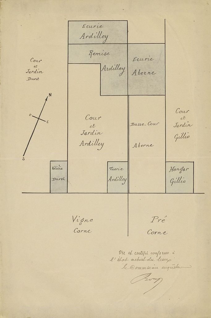 Plan d'ensemble d'une tuerie d'animaux de boucherie de porcs pour M. Ardilley, 1928
