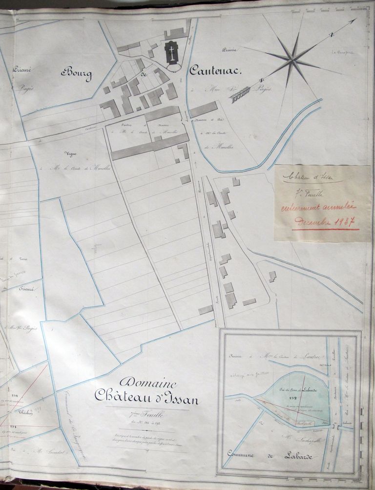 Atlas général du domaine Château d'Issan : septième feuille (page de droite), 1856.