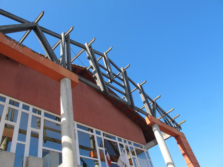 Bâtiment d'accueil. Partie supérieure.