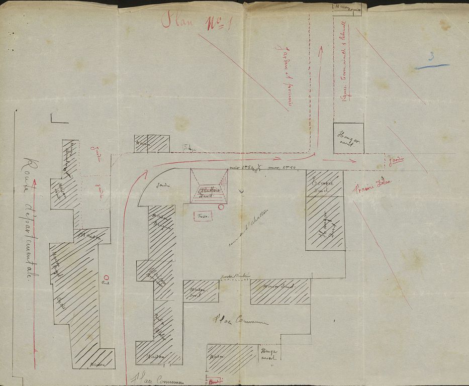 Plan de situation de l'abattoir de M. Duret, 1902.