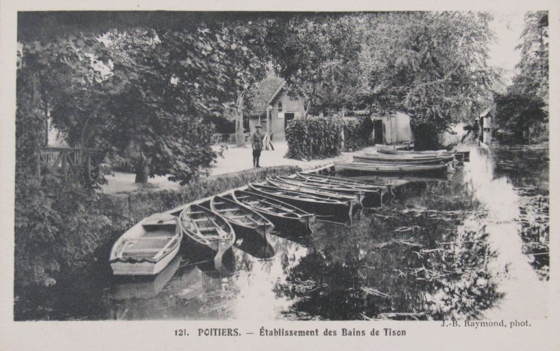 Carte postale de l'embarcadère de l'établissement Jouteau.