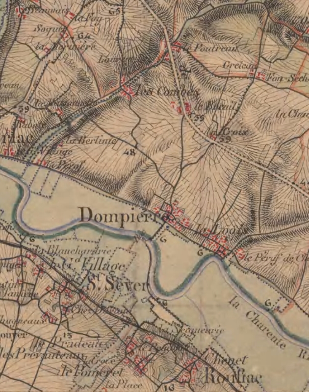 Le passage figure sur la carte d'Etat-major levée en 1866.