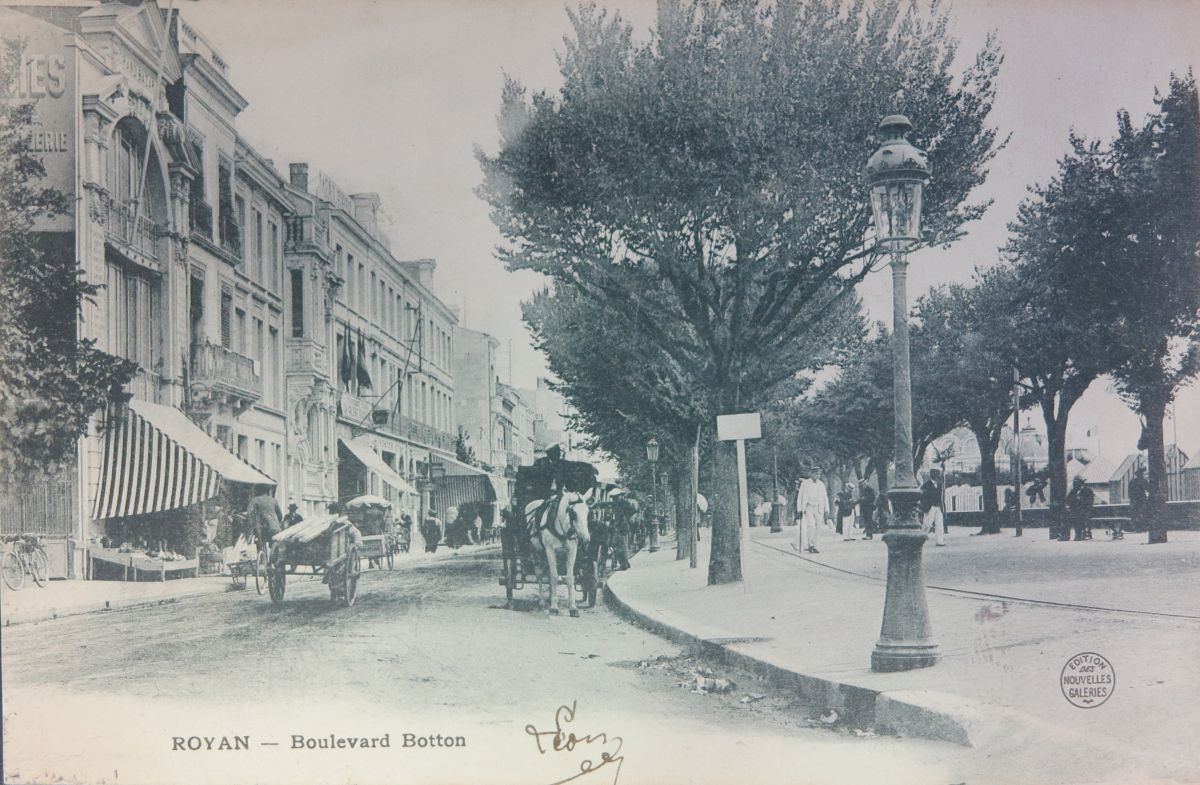 Le boulevard Botton, là où s'élèvent aujourd'hui les immeubles du Front de Mer, vers 1900.
